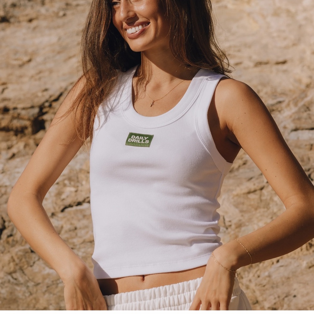 Daily Drills Women's White Tank Top + Sweatpants